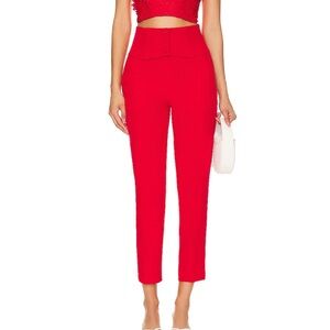 Bardot corset pant in famous red